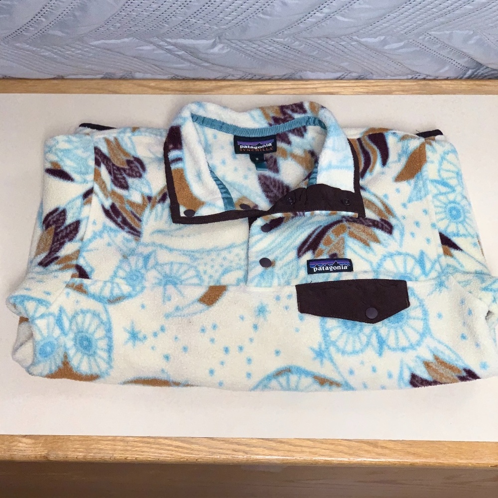 RARE Patagonia Synchilla Snap-T Pullover Moon Owl